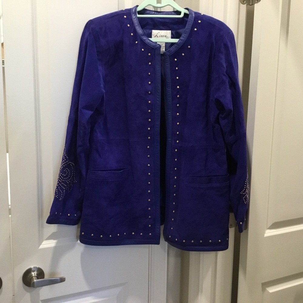 Linea blue suede jacket